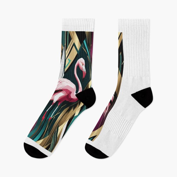 Item preview, Art Deco Exotic Bird Pattern in Gold and Teal designed and sold by Max Store.