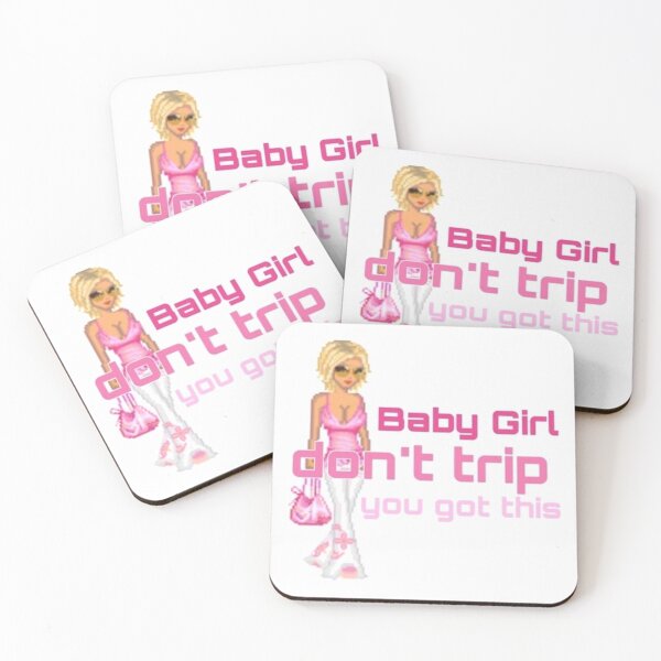 Item preview, pink cutesy girly girl sticker - bby girl dont trip designed and sold by inainart.
