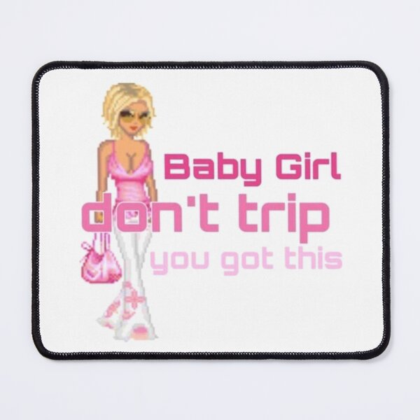 Item preview, pink cutesy girly girl sticker - bby girl dont trip designed and sold by inainart.