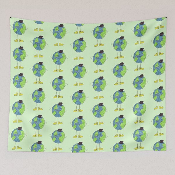 Item preview, world with hat designed and sold by Spring Things.