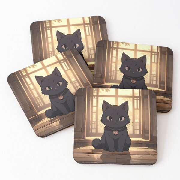 Item preview, Chibi Black Bakeneko Cat Mystical designed and sold by Ledsor.