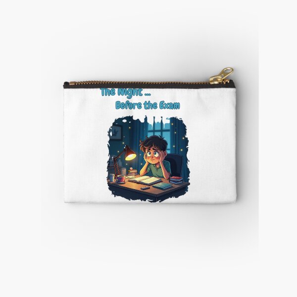 Item preview, The Night Before the Exam – Funny Student Cartoon Design designed and sold by Aya's Graphics.