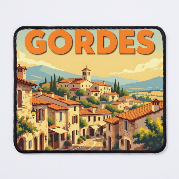Artikelvorschau, Gordes Vintage-Stil malerisches Reiseposter entworfen und verkauft von LSVart.