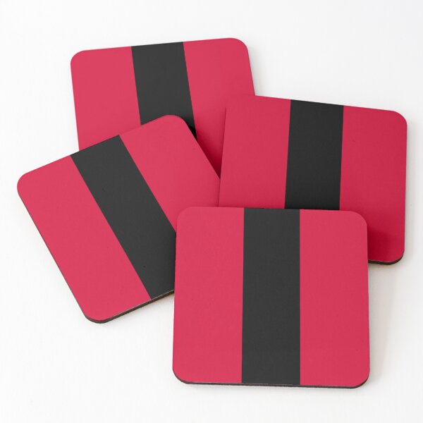 Item preview, Single Racing Stripe (Black - Cherry Red Background) designed and sold by Racing Stripes Only.