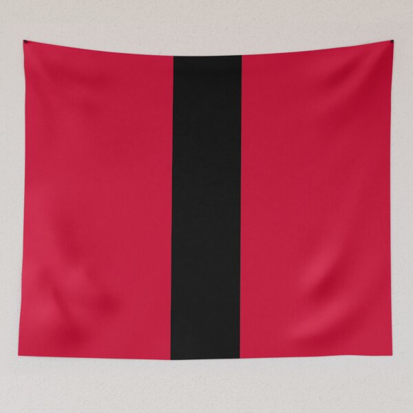 Item preview, Single Racing Stripe (Black - Cherry Red Background) designed and sold by Racing Stripes Only.