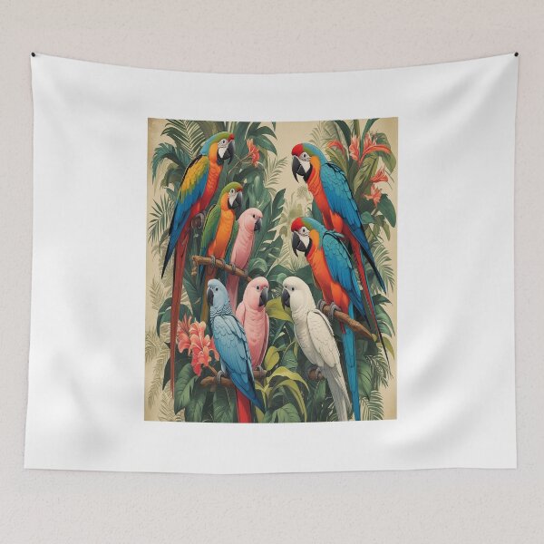 Item preview, Vintage Botanical: Macaws & Lovebirds designed and sold by Max Store.