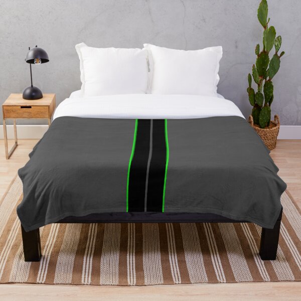 Item preview, Dual Black Stripes With Bright Green Pinstripes designed and sold by Racing Stripes Only.
