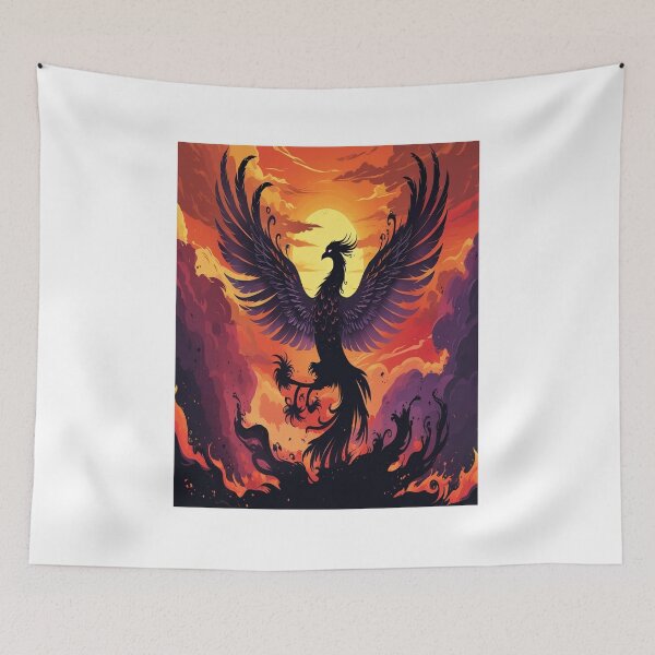 Item preview, Majestic Phoenix Rising Silhouette Art designed and sold by Max Store.