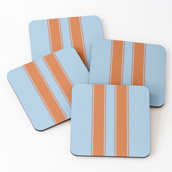 Item preview,  Dual Racing Stripes - 2 Pinstripes Ea (Orange on Baby Blue) designed and sold by Racing Stripes Only.