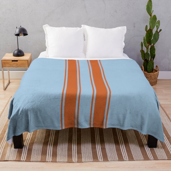 Item preview, Dual Racing Stripes - 2 Pinstripes Ea (Orange on Baby Blue) designed and sold by Racing Stripes Only.