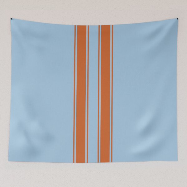 Item preview,  Dual Racing Stripes - 2 Pinstripes Ea (Orange on Baby Blue) designed and sold by Racing Stripes Only.
