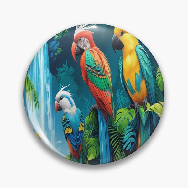Item preview, Tropical Rainforest Bliss with Exotic Birds designed and sold by Max Store.
