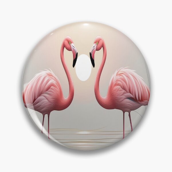 Item preview, Elegant Flamingos in Serene Pond Poster designed and sold by Max Store.