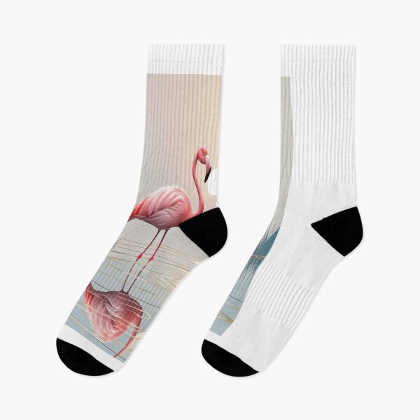 Item preview, Elegant Flamingos in Serene Pond Poster designed and sold by Max Store.