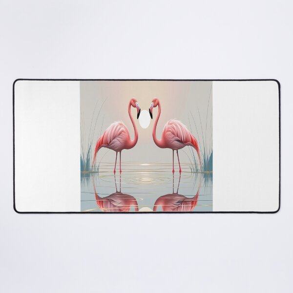Item preview, Elegant Flamingos in Serene Pond Poster designed and sold by Max Store.