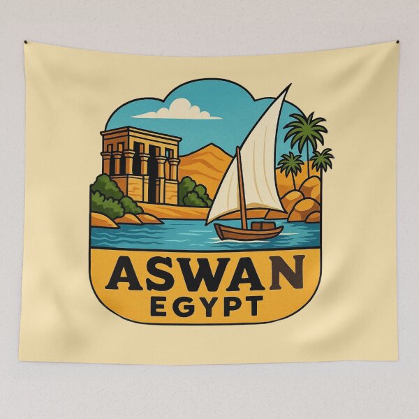Item preview, Aswan, Egypt - Nile River Heritage designed and sold by Myra365Art.