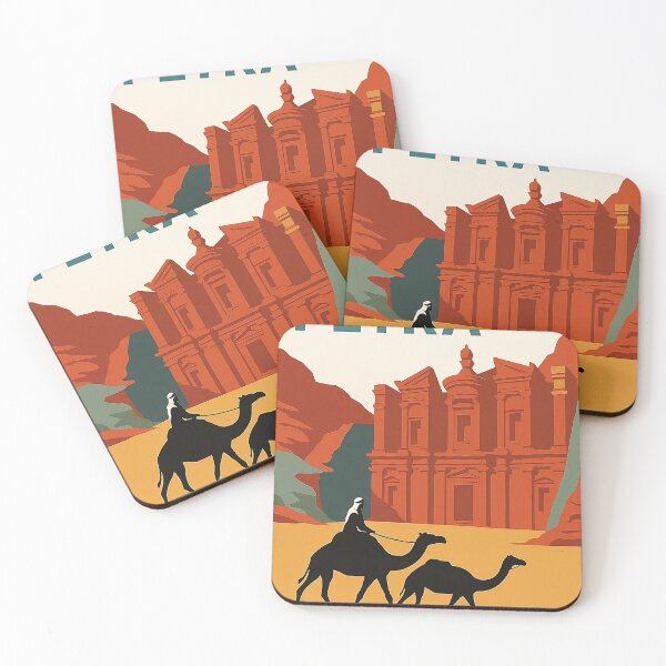 Item preview, Visit Petra - Vintage Travel Poster - Gateway to the Desert designed and sold by Lowtech.