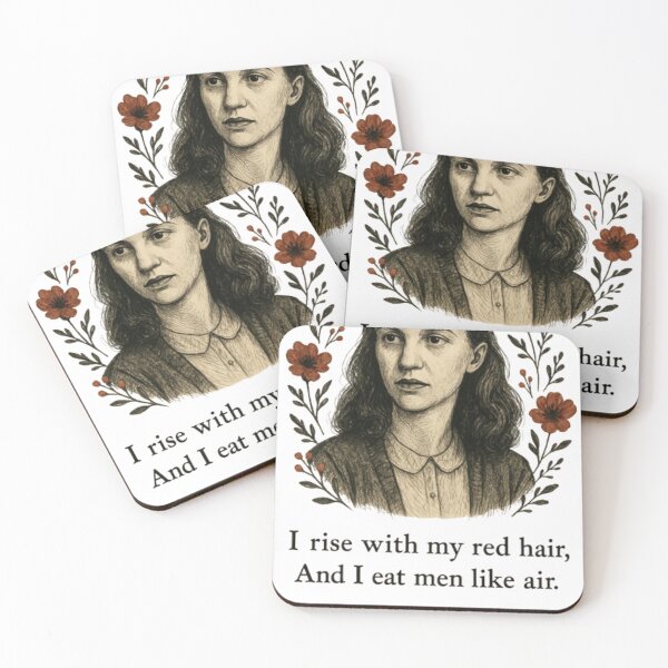 Item preview, Sylvia Plath - I rise with my red hair and eat men like air (Lady Lazarus) designed and sold by Oqueartecura.