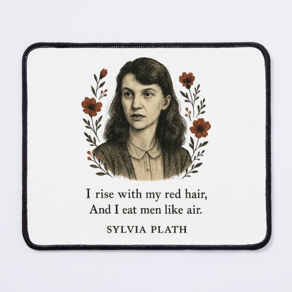 Item preview, Sylvia Plath - I rise with my red hair and eat men like air (Lady Lazarus) designed and sold by Oqueartecura.