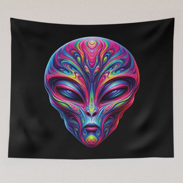Item preview, Psychedelic Alien Head Trip designed and sold by SHHCreations.