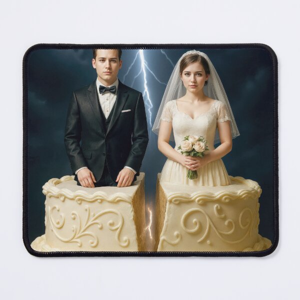 Item preview, Bride and Groom Wedding Cake Split Up designed and sold by Maria Dryfhout.