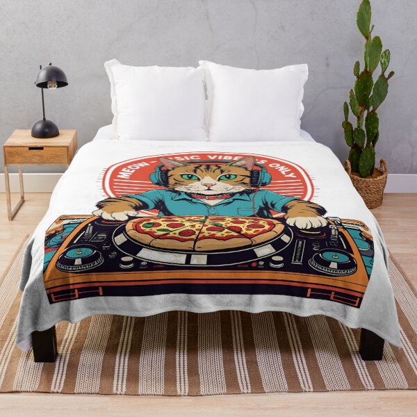 Item preview, Meow-sic Vibes Only – Funny DJ Cat Pizza Party designed and sold by MOTAS FASHION .