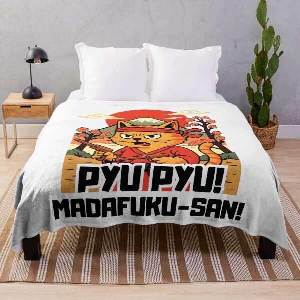 Item preview,  Funny Samurai Cat with Wooden Guns – Pyu Pyu Madafuku-san meme designed and sold by PeteLawliiet.