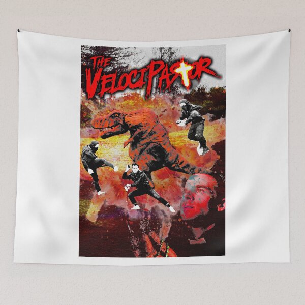 Item preview, VELOCIPASTOR cult classic fan poster designed and sold by Postersbylu.