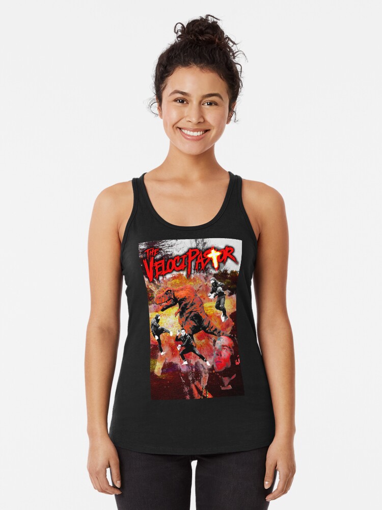 Thumbnail 1 of 3, Racerback Tank Top, VELOCIPASTOR cult classic fan poster designed and sold by LucianoAlzate.