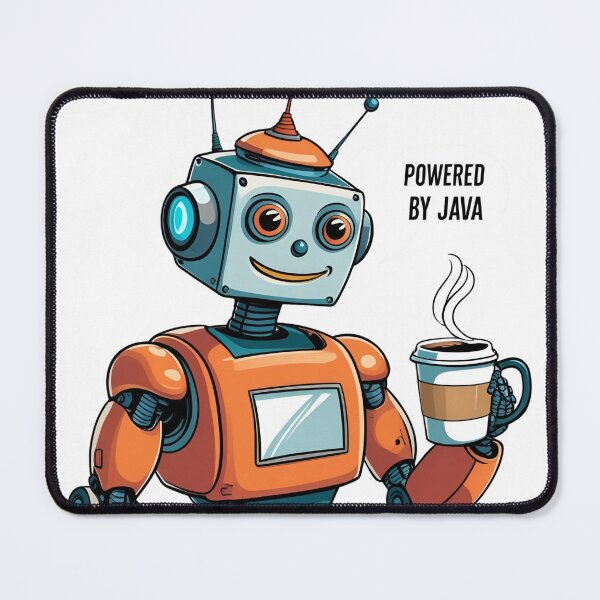 Item preview, Powered by Java – Funny Coffee Robot Tech  designed and sold by MOTAS FASHION .
