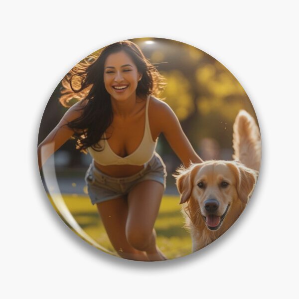 Item preview, dog playing with beautiful woman designed and sold by Gardenpets.