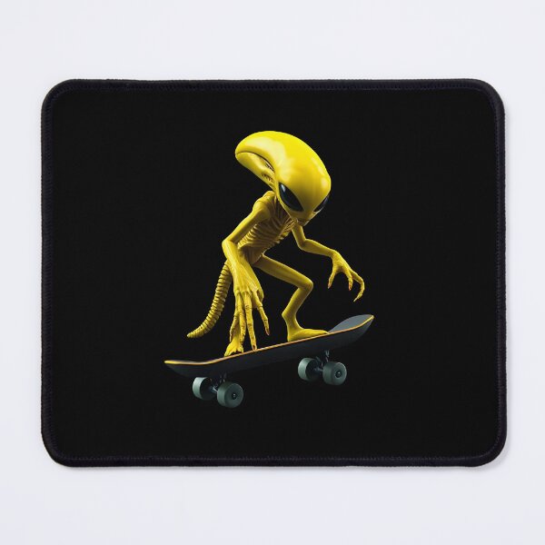 Item preview, Yellow Alien Skateboarding T-Shirt designed and sold by Rune-Designs.