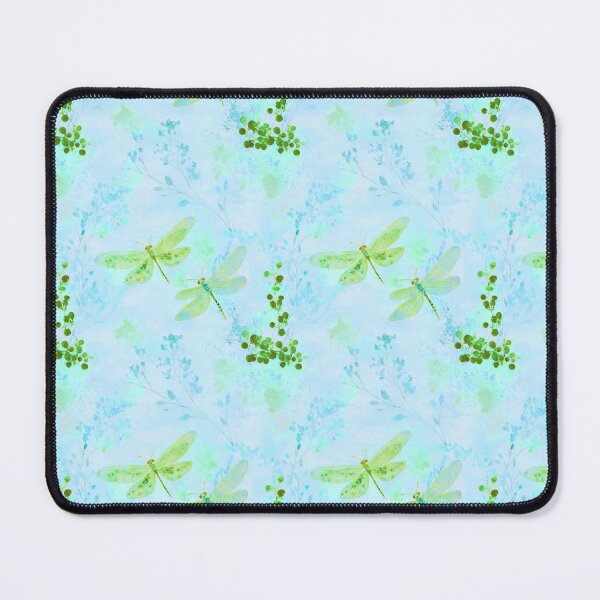 Item preview, Green Dragonfly and Tiny Blooms designed and sold by Dawne's Designs.