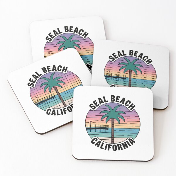 Item preview, Seal Beach California Minimalist Circle Sticker designed and sold by Horizon Tales.