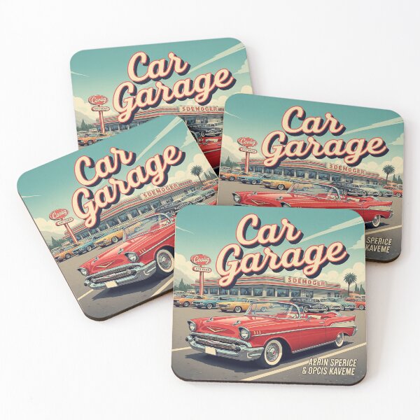 Item preview, Car garage classic old american car designed and sold by Design your dreams.