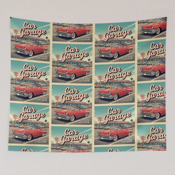 Item preview, Car garage classic old american car designed and sold by Design your dreams.
