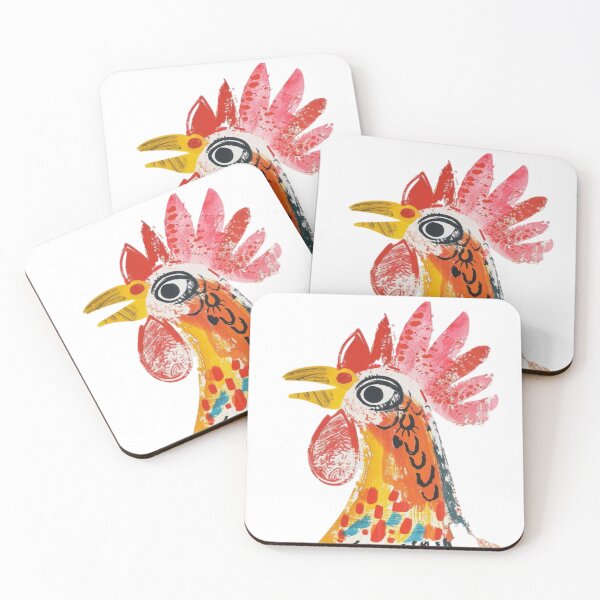 Item preview, Vibrant Abstract Rooster – Folk Art Style designed and sold by hyedolsekia.
