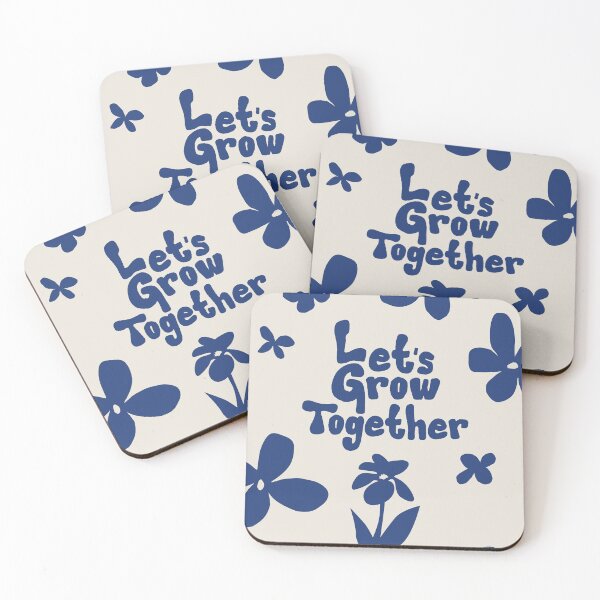 Item preview, navy lets grow together - retro groovy floral print  designed and sold by jessicaleah15.