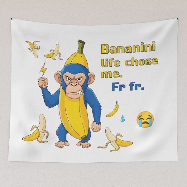 Item preview, Bananini Life Chose Me Funny Monkey Banana Meme Chaos Energy Shirt designed and sold by AnnDesignStudio.