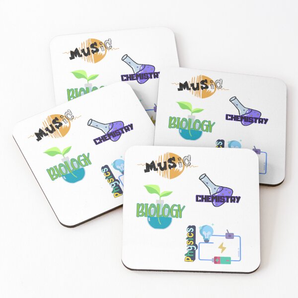 Item preview, Colorful School Subjects – Biology, Chemistry, Physics & Music Icons designed and sold by PeteLawliiet.