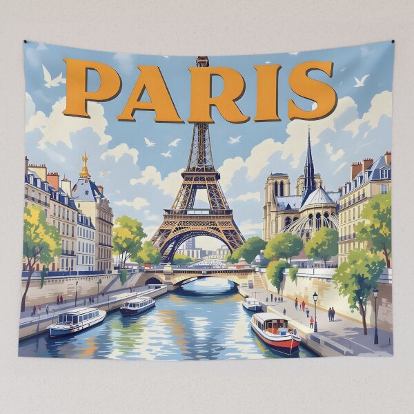 Item preview, Paris: Vintage-Style Painterly Travel Poster designed and sold by LSVart.