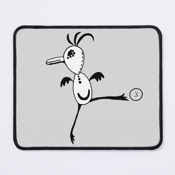 Item preview, Surreal Bird of Bowed Righteousness｜Tsade צ｜Hebrew Letter Art｜Black and White Design designed and sold by Aster Atelier.
