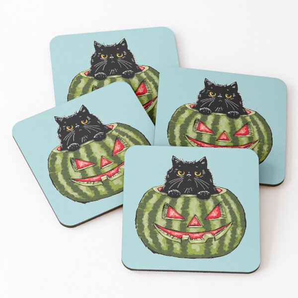 Item preview, Summerween Watermelon Kitty designed and sold by KilkennyCat Art.