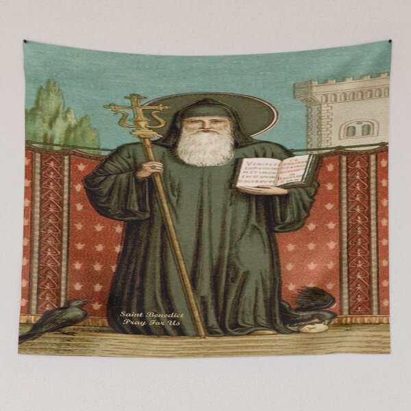 Item preview, Saint Benedict of Nursia designed and sold by LitanyLane.