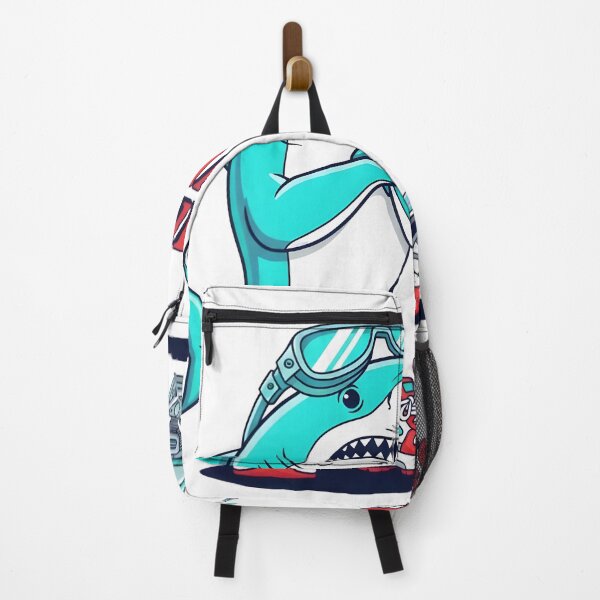Item preview, Fins & Wheels – Shark Street Style Motorcycle Digital Art designed and sold by AnnDesignStudio.