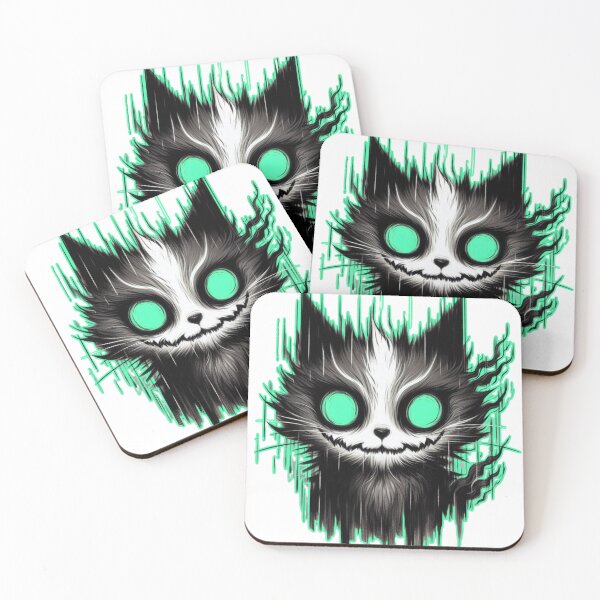 Item preview, Neon Grin Cat – Glitchcore Smiling Madness designed and sold by Closeddog.
