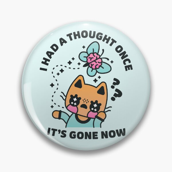 Item preview, I Had A Thought Once Funny ADHD Cat Brain Butterfly Design designed and sold by musingtreeart.