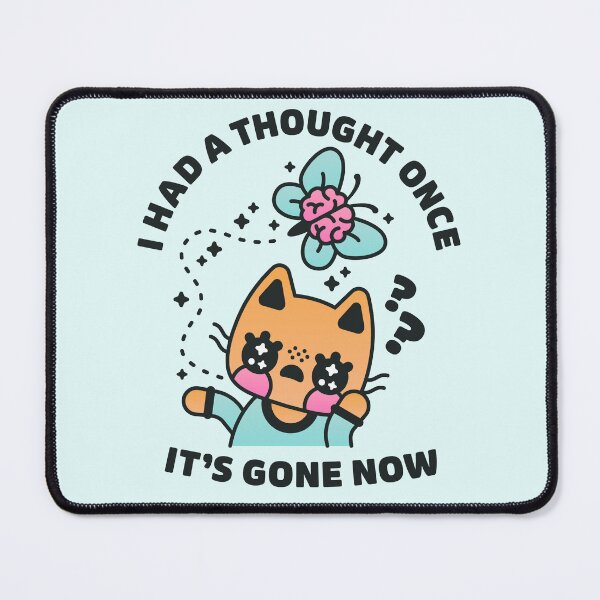 Item preview, I Had A Thought Once Funny ADHD Cat Brain Butterfly Design designed and sold by musingtreeart.