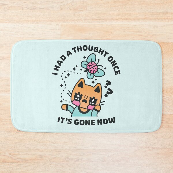 Item preview, I Had A Thought Once Funny ADHD Cat Brain Butterfly Design designed and sold by musingtreeart.