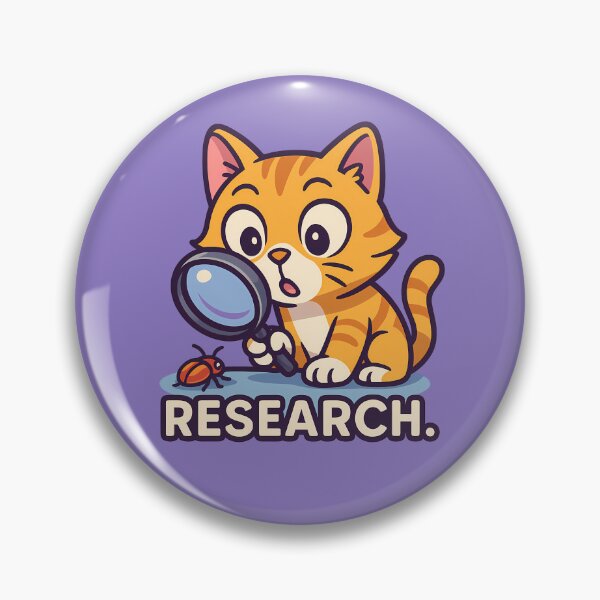 Item preview, Curious Cat Research Scientist Sticker designed and sold by Yuliya Brush.